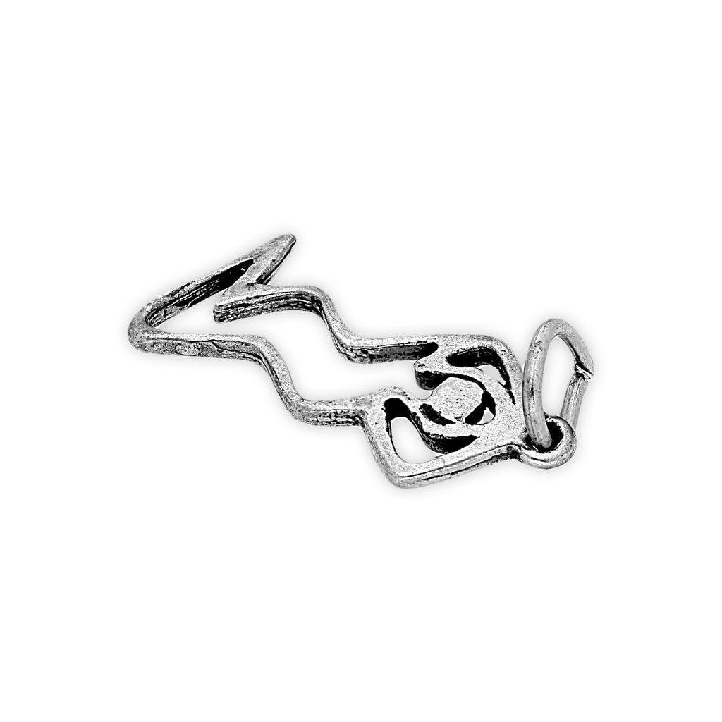 Sterling Silver Yoga Lady Outline Charm