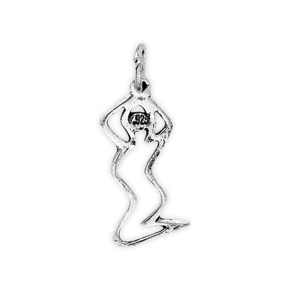 Sterling Silver Yoga Lady Outline Charm
