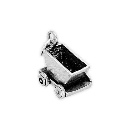 Sterling Silver Mine Train Charm