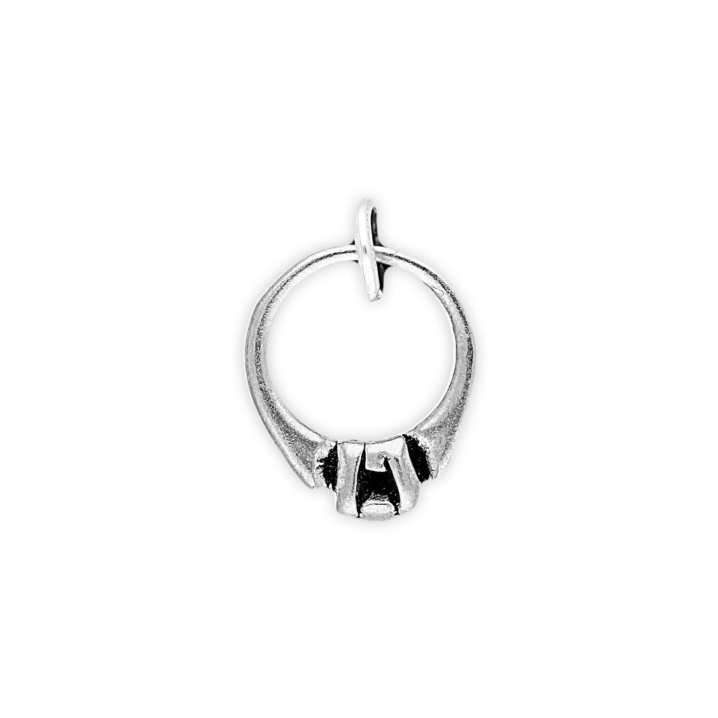 Sterling Silver Diamond Ring Charm