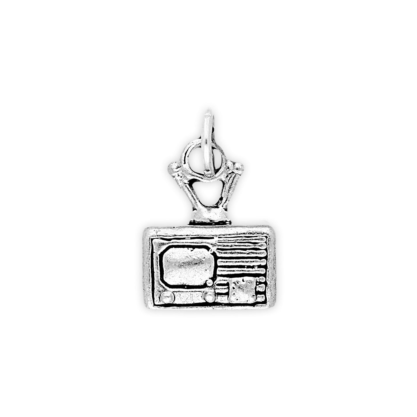 Sterling Silver Old Fashioned Television Charm