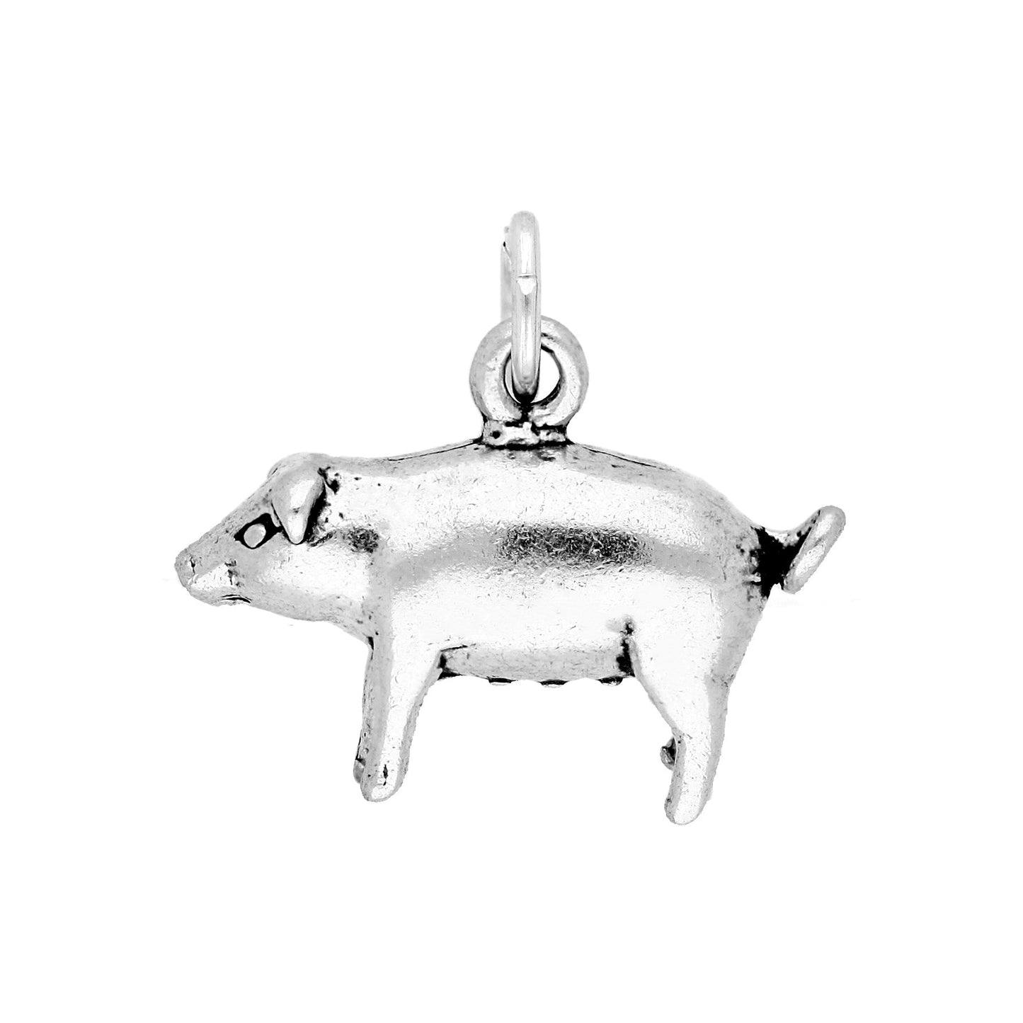 Sterling Silver Pig Charm