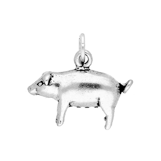 Sterling Silver Pig Charm