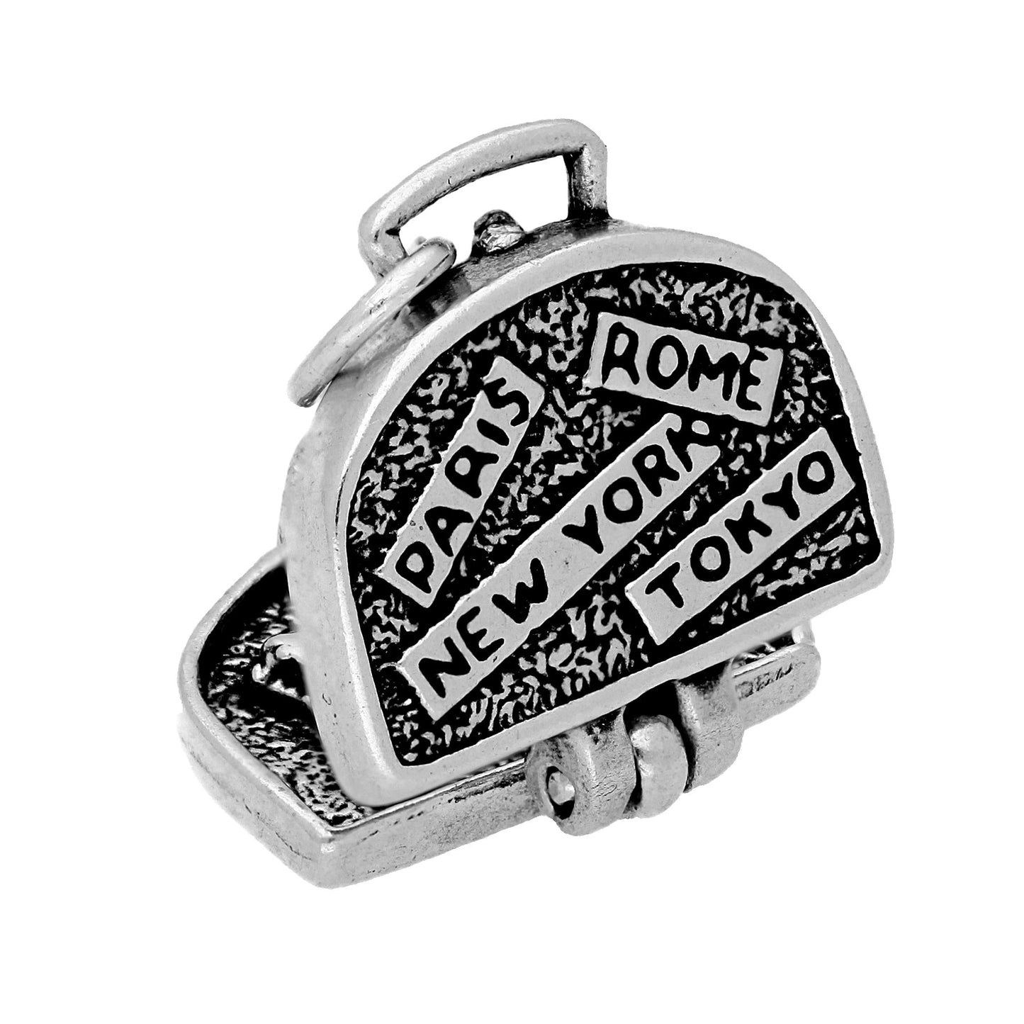 Sterling Silver Suitcase Charm