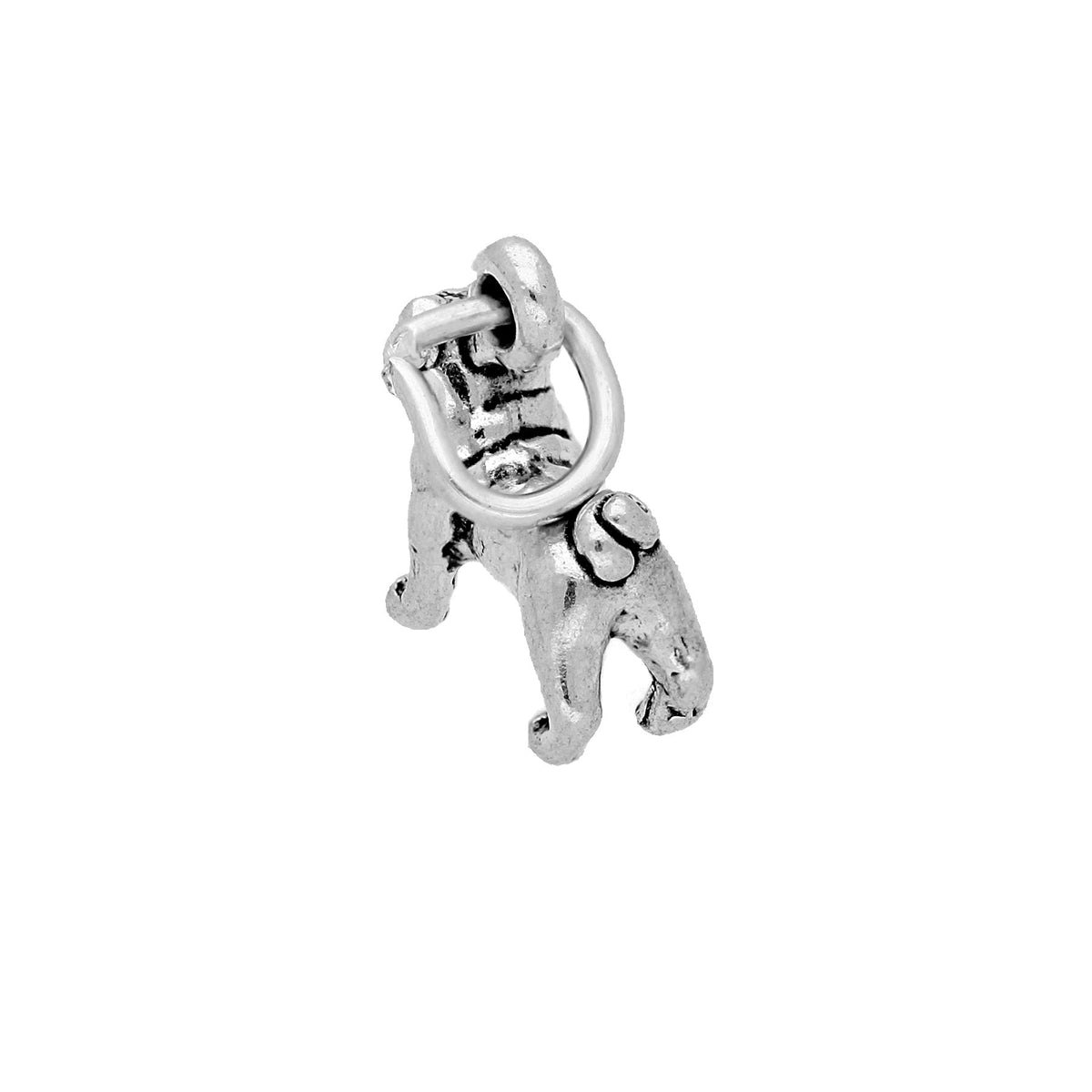 Sterling Silver Small Pug Charm