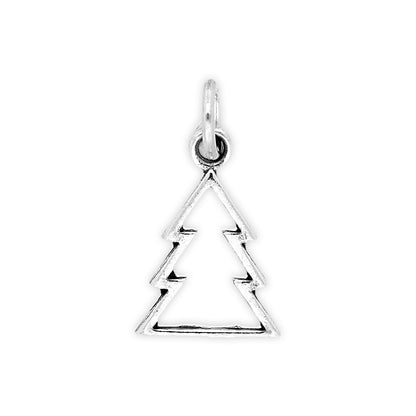 Sterling Silver Cut Out Christmas Tree Charm