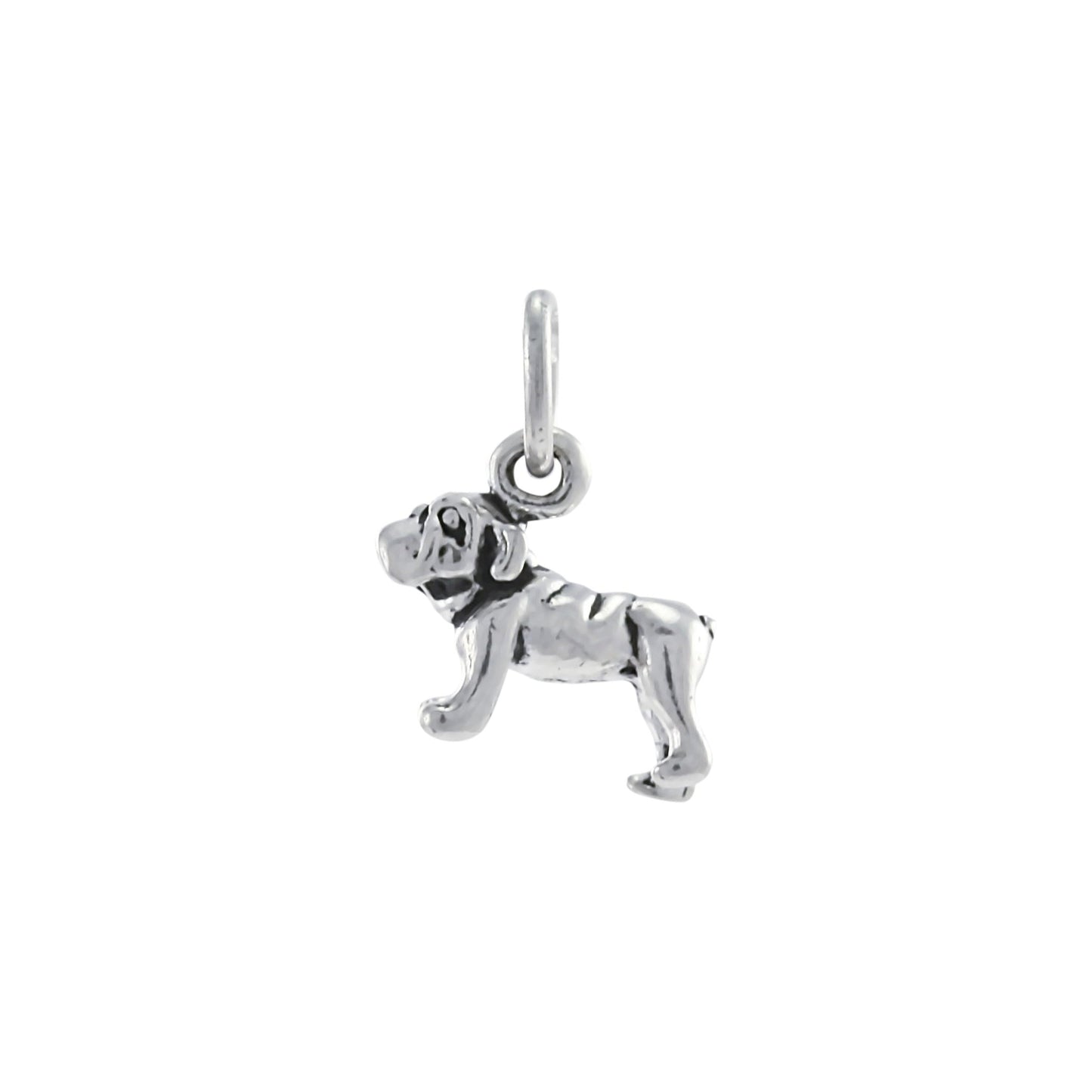 Sterling Silver Small Bull Dog Charm