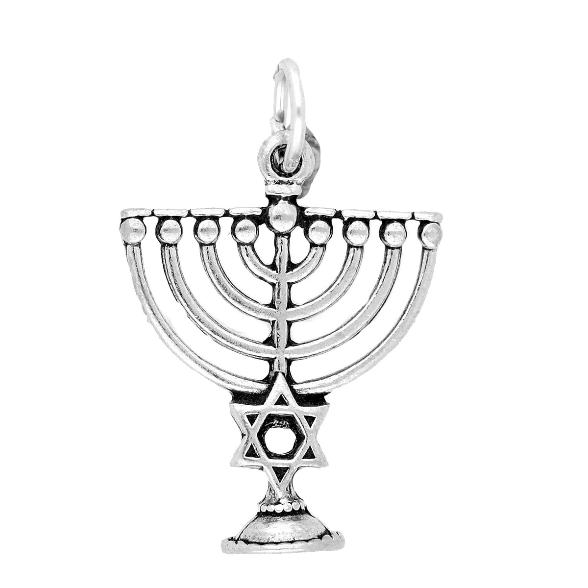 Sterling Silver Menorah Charm
