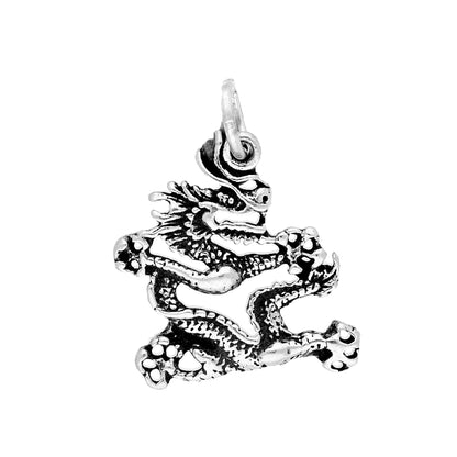 Sterling Silver Chinese Dragon Charm