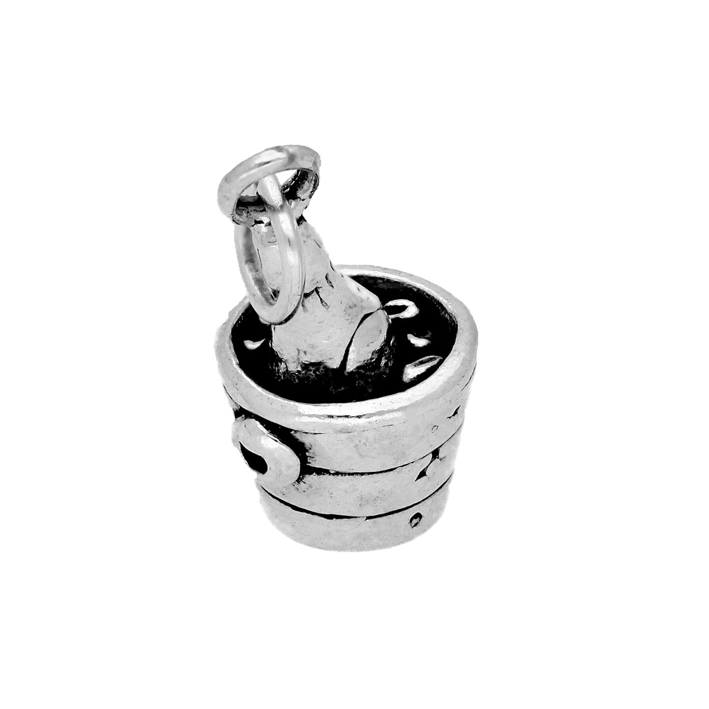 Sterling Silver Champagne Bucket Charm