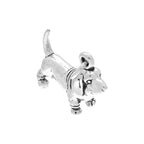 Sterling Silver Basset Hound Dog Charm