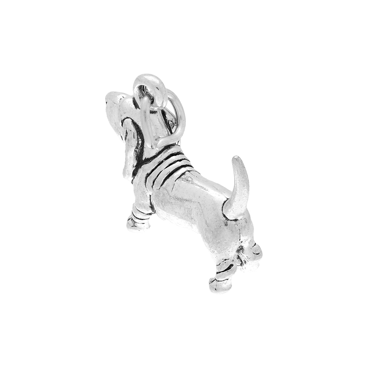 Sterling Silver Basset Hound Dog Charm
