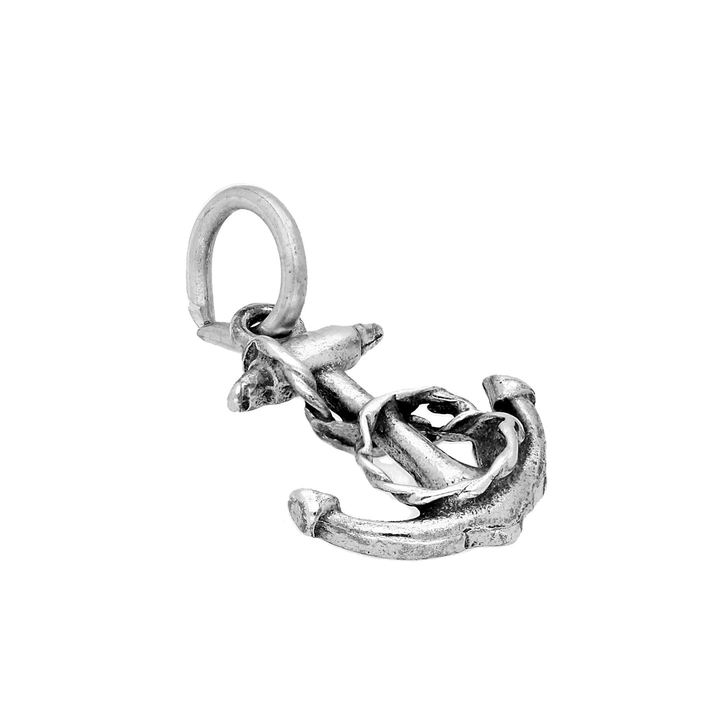 Sterling Silver Anchor and Rope Charm