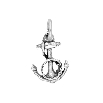 Sterling Silver Anchor and Rope Charm