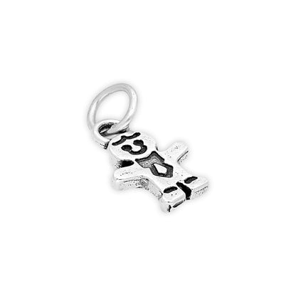 Sterling Silver Gingerbread Boy Charm