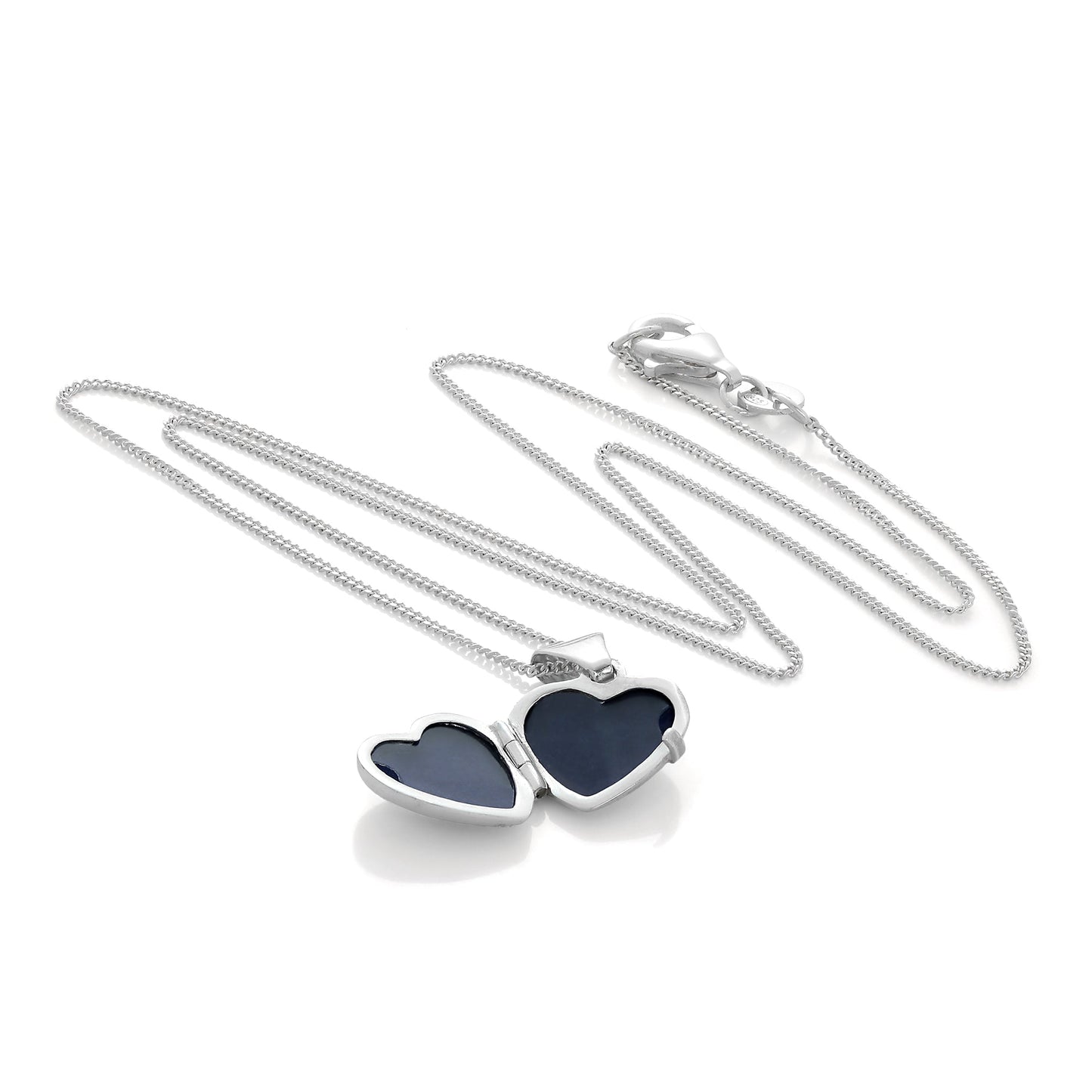 Tiny Sterling Silver Engraved Heart Locket on Chain