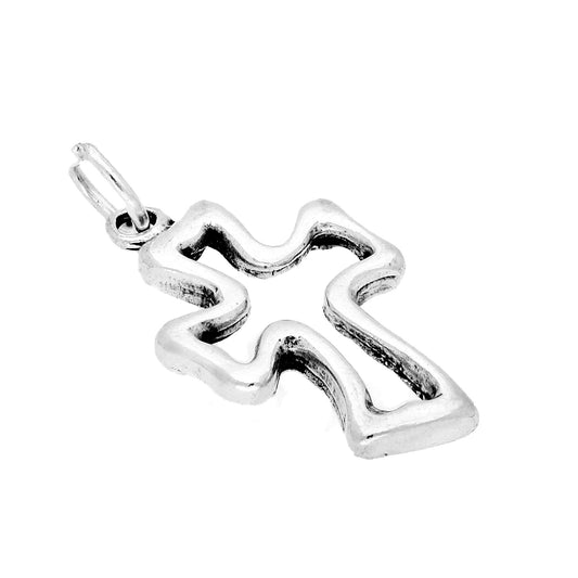 Sterling Silver Twisty Cross Charm