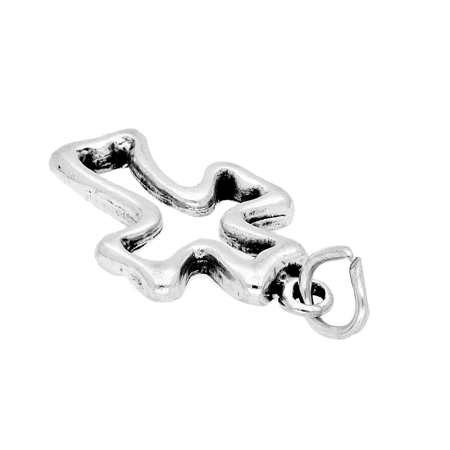 Sterling Silver Twisty Cross Charm