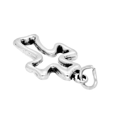 Sterling Silver Twisty Cross Charm