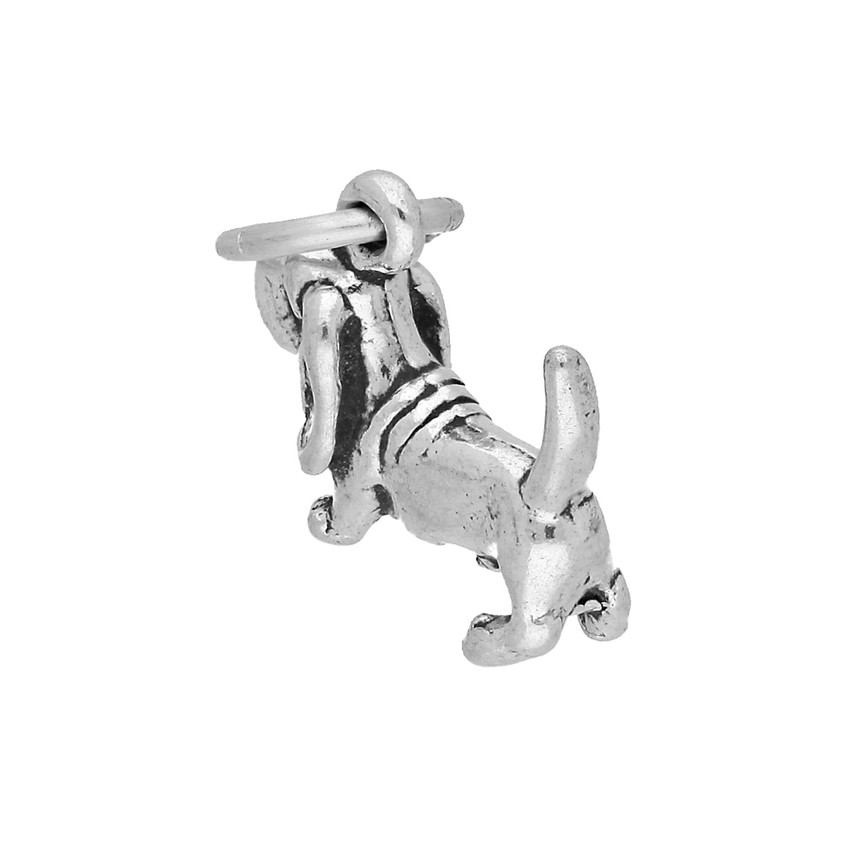 Sterling Silver Basset Hound Dog Charm