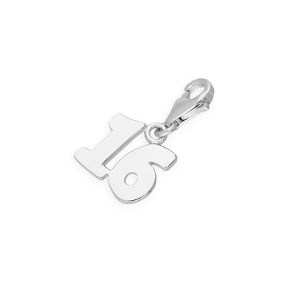 Sterling Silver 16th Birthday Clip on Charm