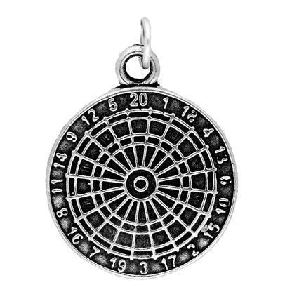 Sterling Silver Dartboard Charm