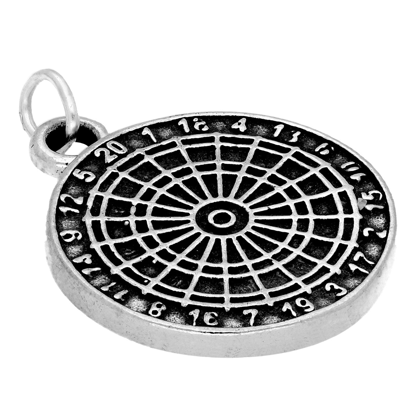 Sterling Silver Dartboard Charm