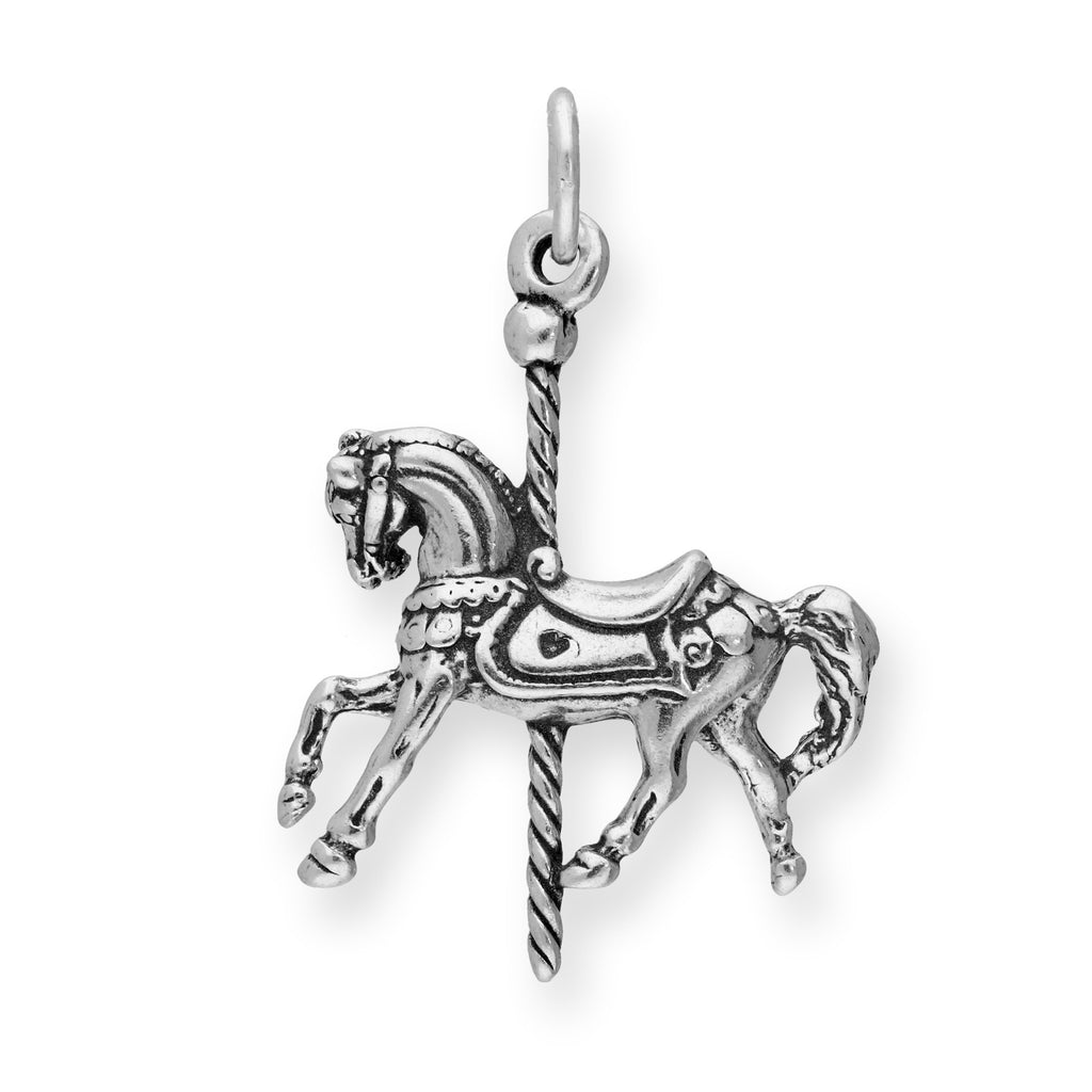 Sterling Silver Merry Go Round Horse Charm