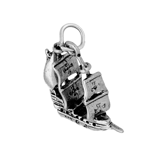 Sterling Silver Pirate Ship Charm