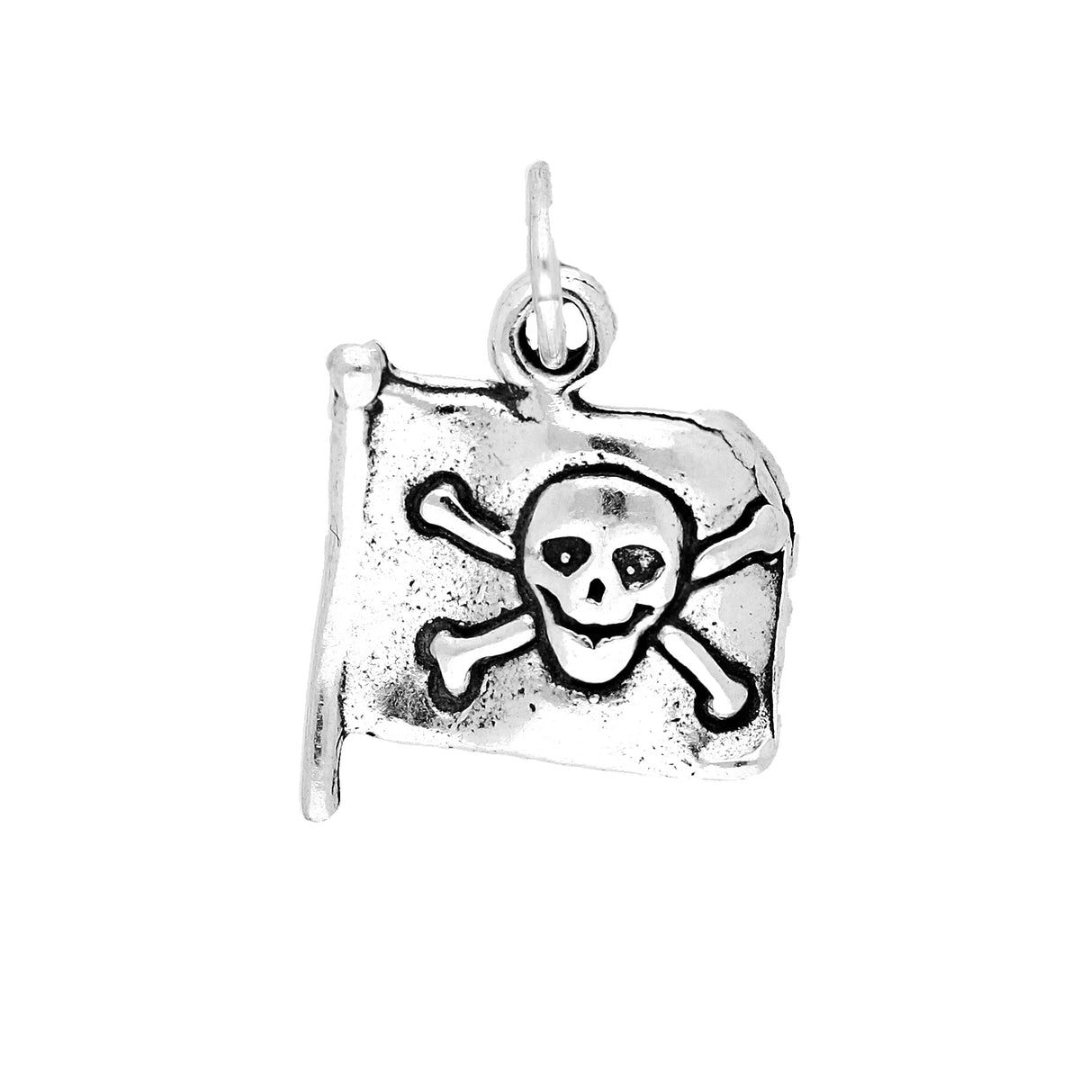 Sterling Silver Pirate Flag Charm
