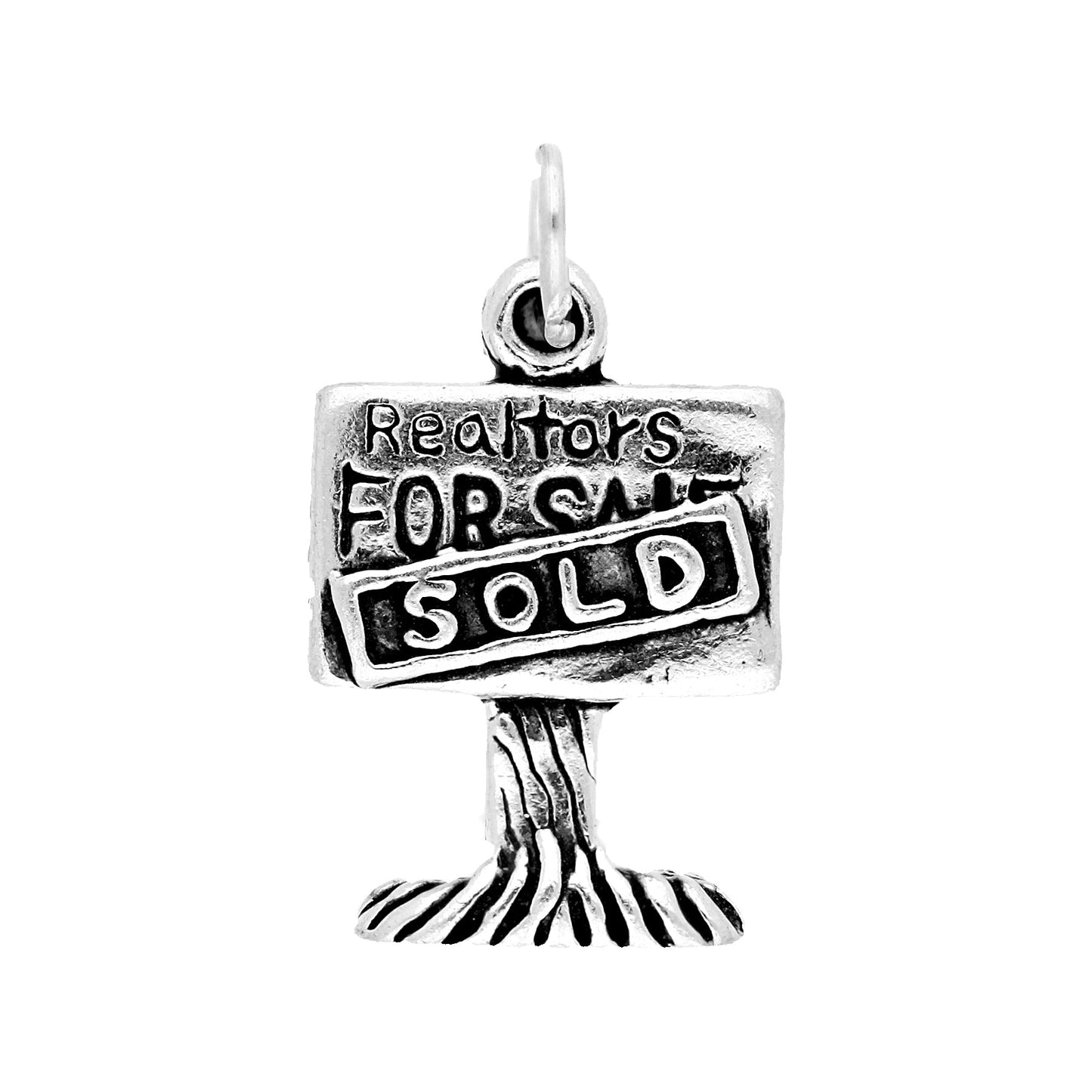 Sterling Silver House Sale Sign Charm