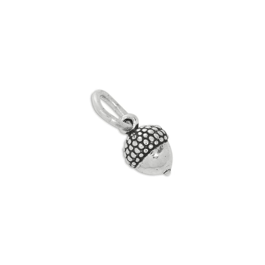 Sterling Silver Half Small Acorn Charm