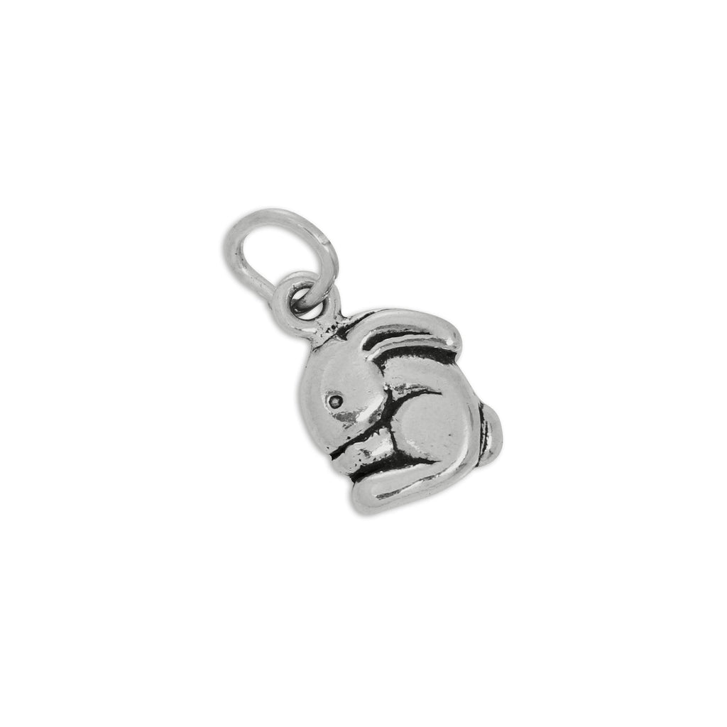 Sterling Silver Small Cartoon Bunny Rabbit Charm