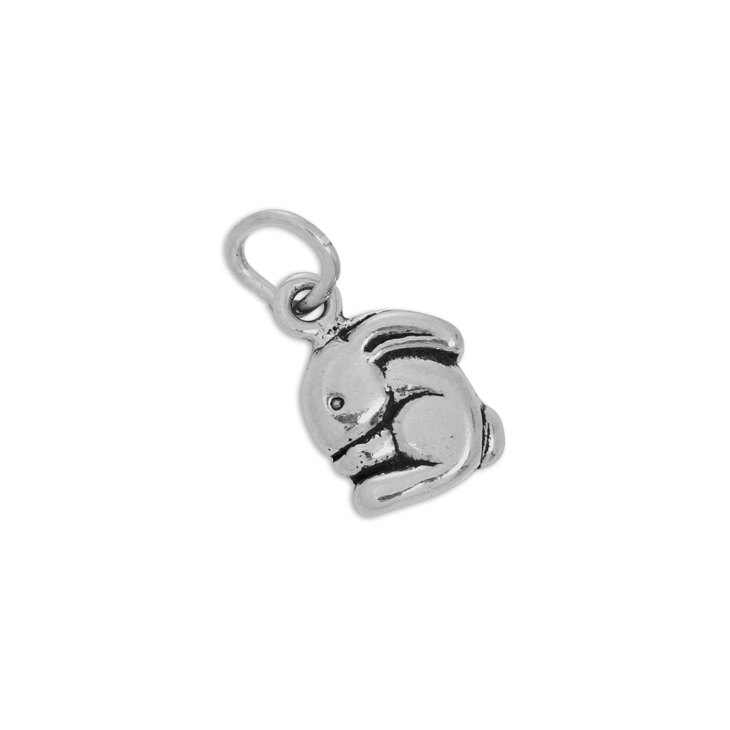 Sterling Silver Small Cartoon Bunny Rabbit Charm