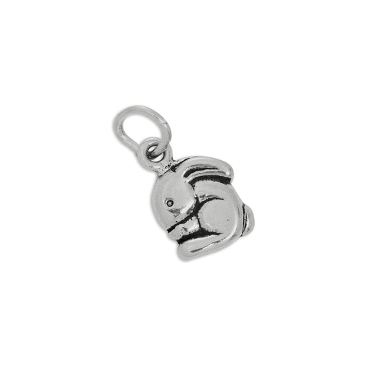 Sterling Silver Small Cartoon Bunny Rabbit Charm