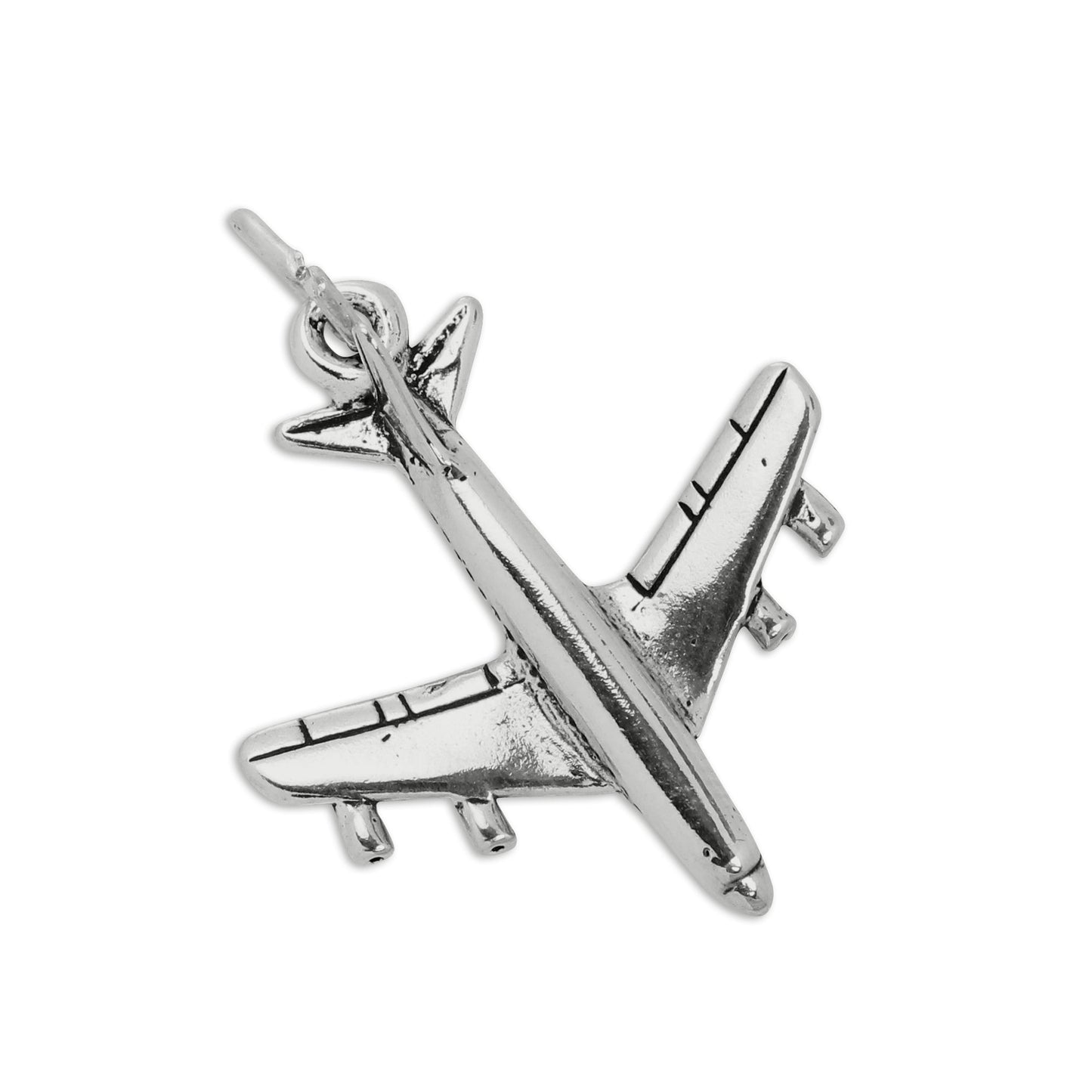 Sterling Silver Trans-Atlantic Jet Charm