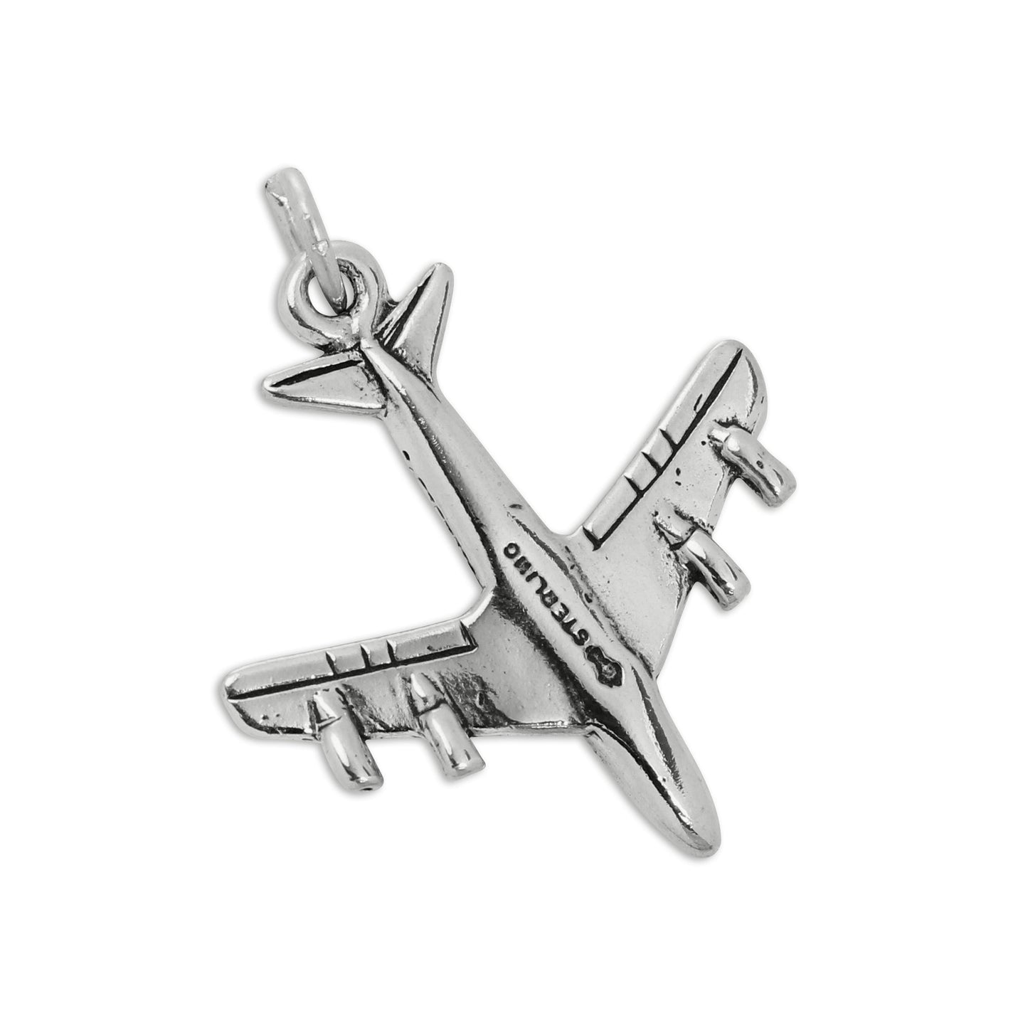 Sterling Silver Trans-Atlantic Jet Charm