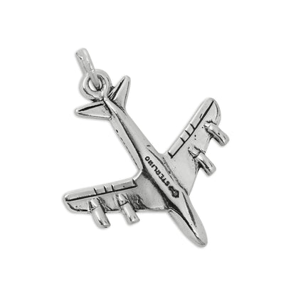 Sterling Silver Trans-Atlantic Jet Charm