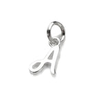 Sterling Silver Script Letter Charm