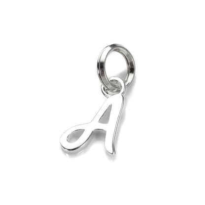 Sterling Silver Script Letter Charm