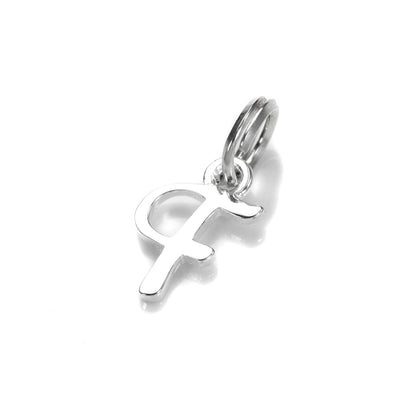 Sterling Silver Script Letter Charm