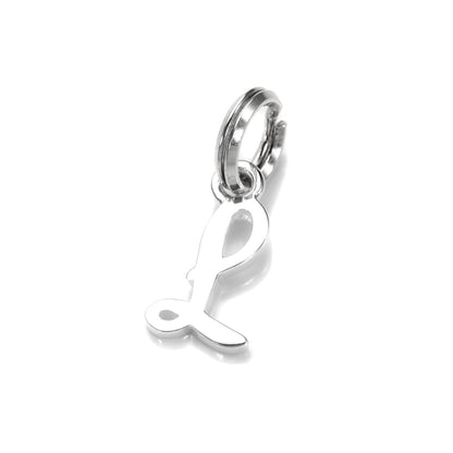 Sterling Silver Script Letter Charm