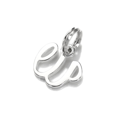 Sterling Silver Script Letter Charm