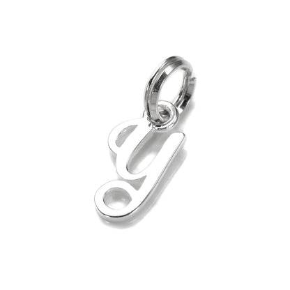 Sterling Silver Script Letter Charm