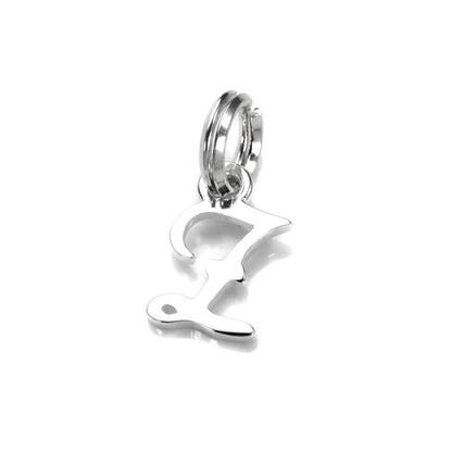 Sterling Silver Script Letter Charm