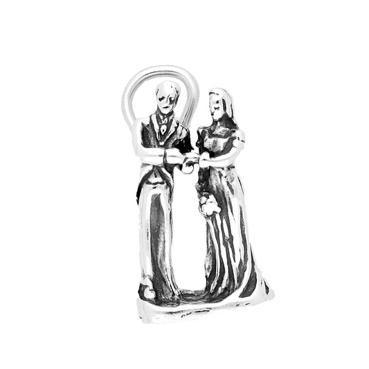 Sterling Silver Bride and Groom Charm
