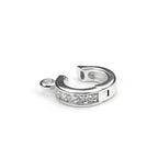 Sterling Silver 5.8mm Crystal Hinged Hanger Bead