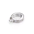 Sterling Silver 5.8mm Crystal Hinged Hanger Bead