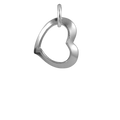 Sterling Silver Floating Heart Charm