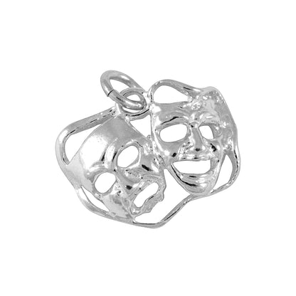 Sterling Silver Comedy Tragedy Masks Charm